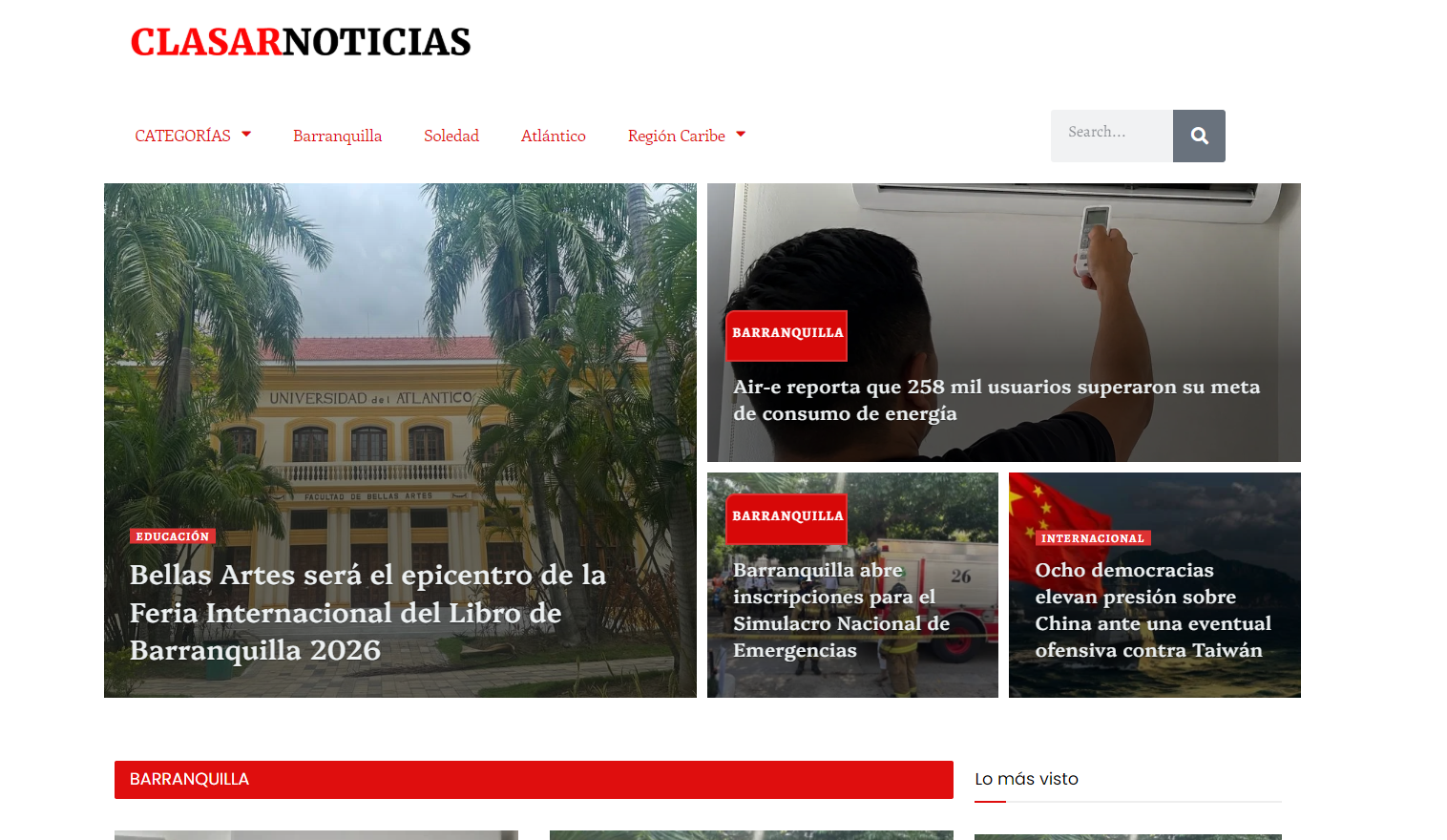 Clasar Noticias website
