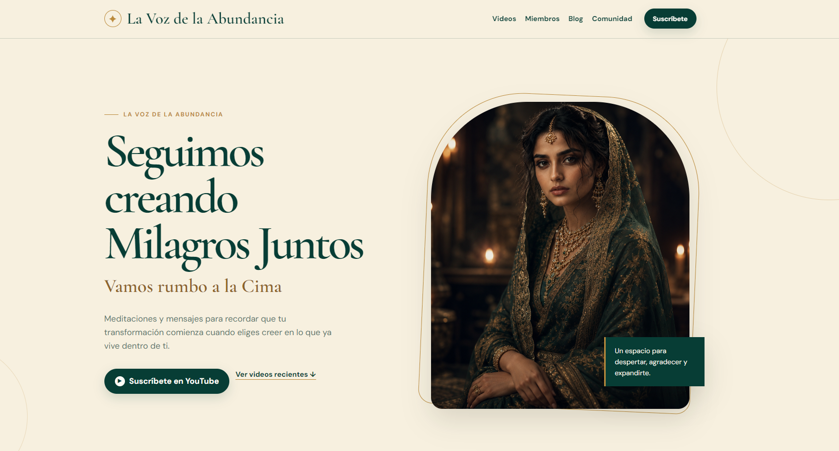 La Voz de la Abundancia website